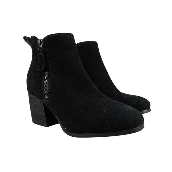 Blondo Shoes Womens 6 Bootie Block Heel Classic Leather Fashion Waterproof Black - Picture 1 of 16